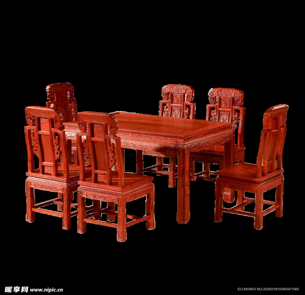 餐桌 红木餐桌 餐桌抠图 家具