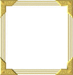 金色金属边框