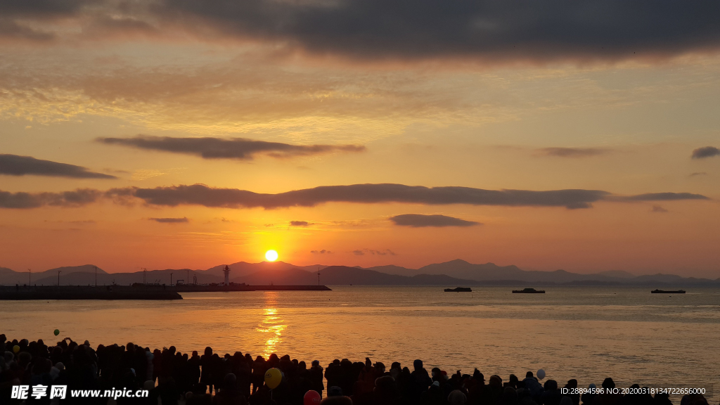日出 海 水 旅行 上午 云