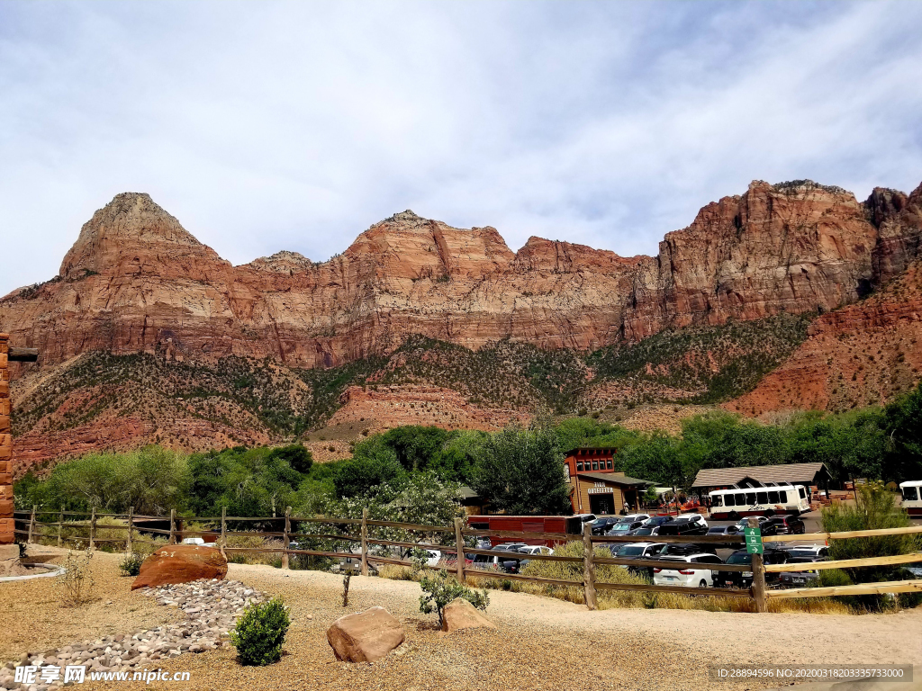 锡安 山 犹他州 景观 自然