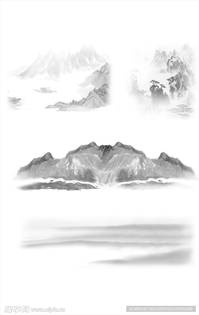 中国风背景水墨