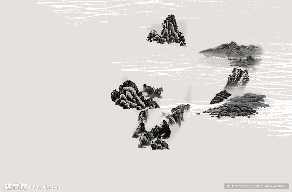 山水字海报