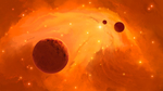 彩色宇宙星球星光背景
