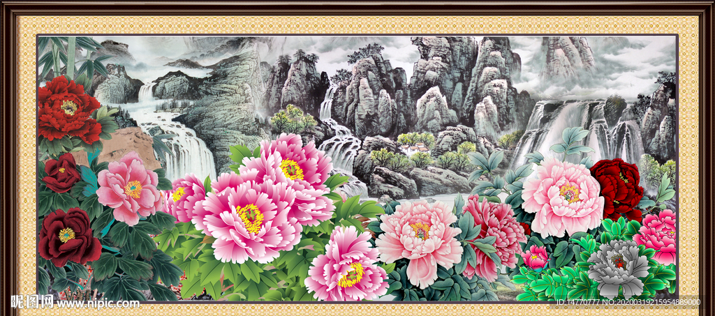 国画牡丹