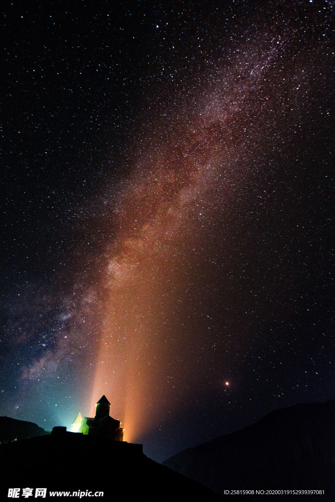 星空宇宙星球极光图片