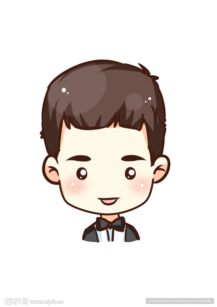 Q版男孩圆圆眼