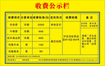 学校收费公示栏