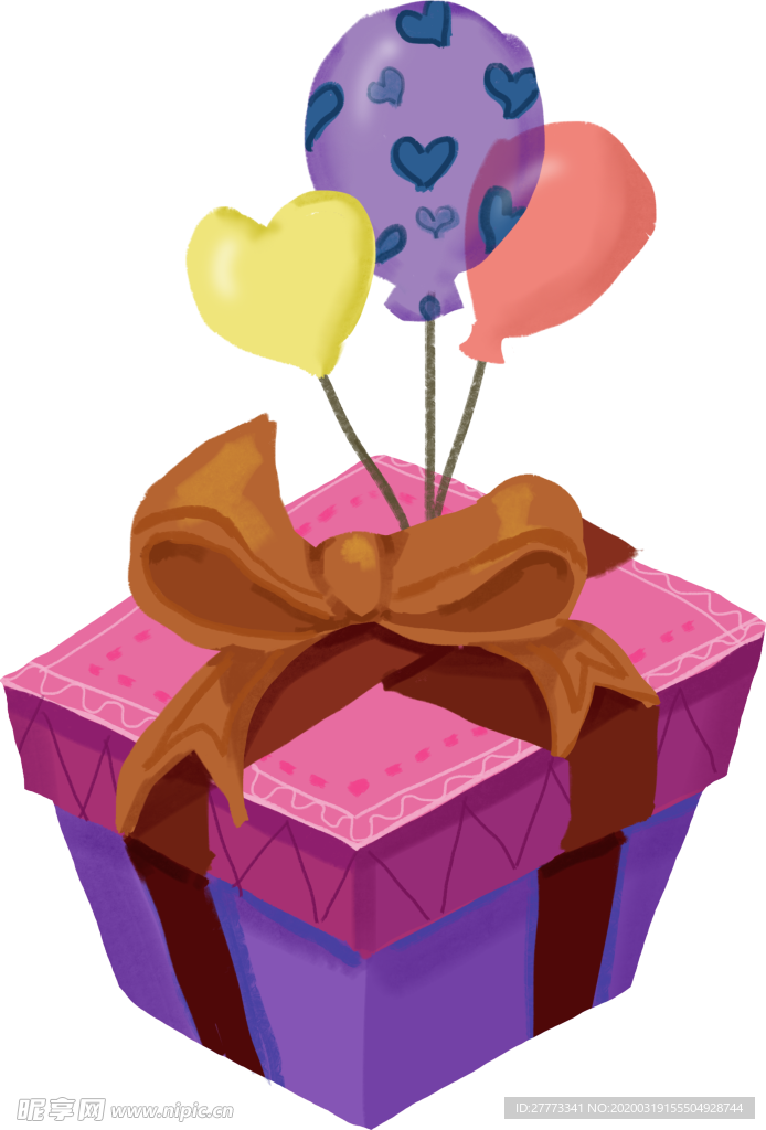 生日礼盒  气球