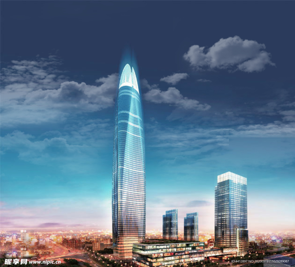 城市建筑仰拍