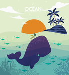 创意大海 里的鲸鱼