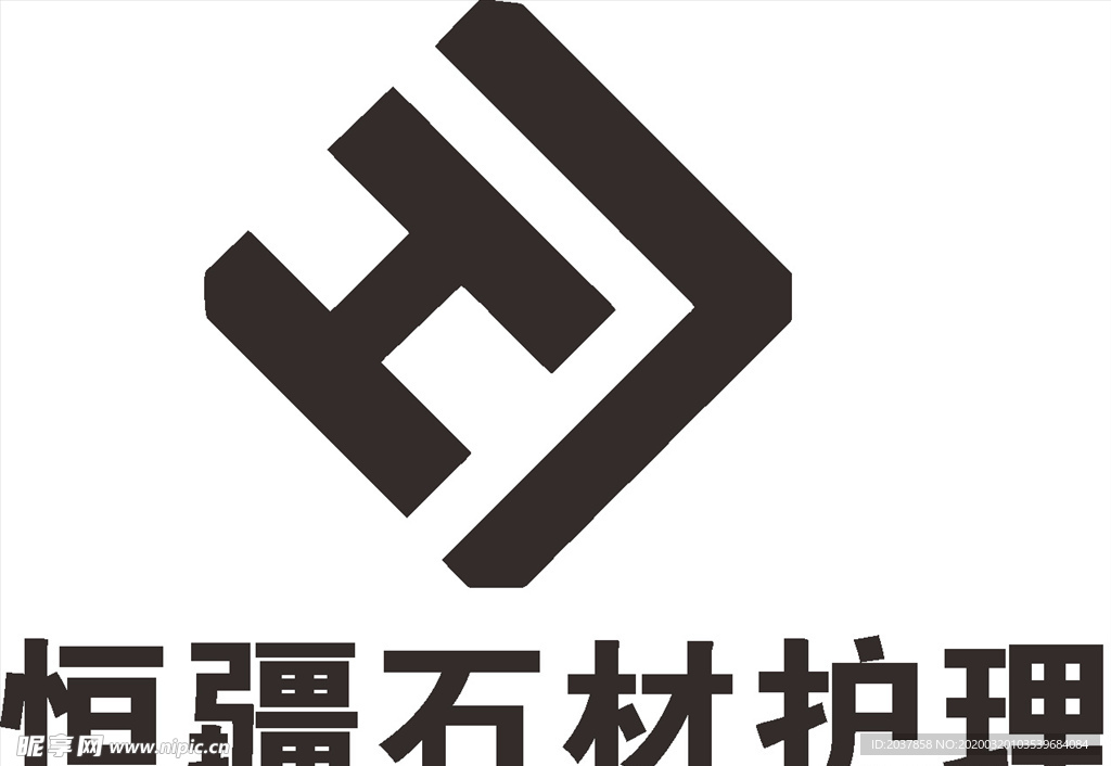 恒疆石材护理 建筑 LOGO