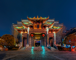 湖北武汉汉口里标志性建筑夜景