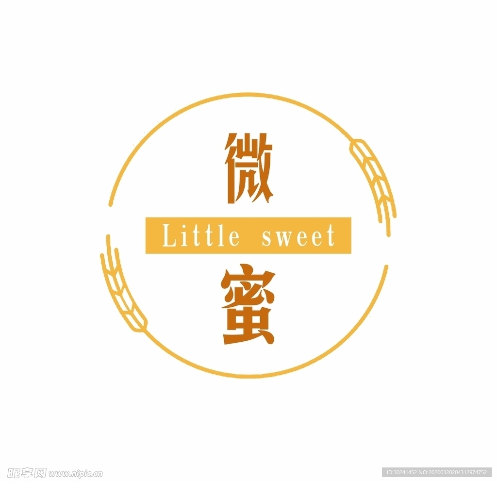 微蜜蛋糕店logo
