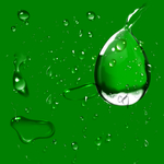 水滴 叶子 绿色 水纹 水