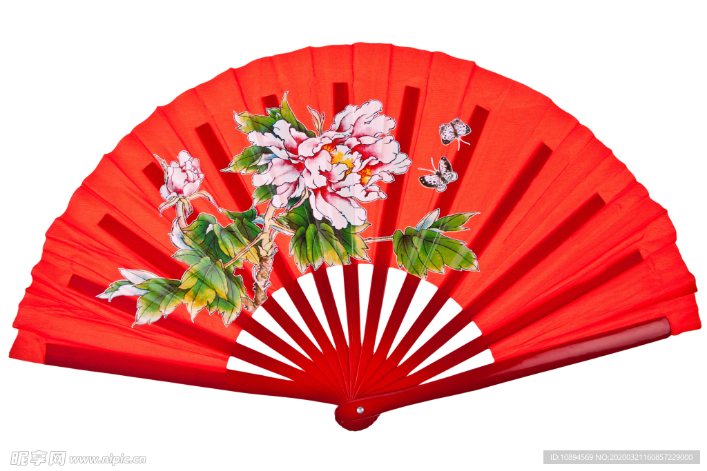 红色折扇