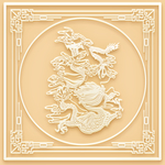 吊顶天花玉雕上古神兽