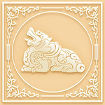 吊顶天花玉雕上古神兽