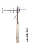 80年代手摇天线 电视天线
