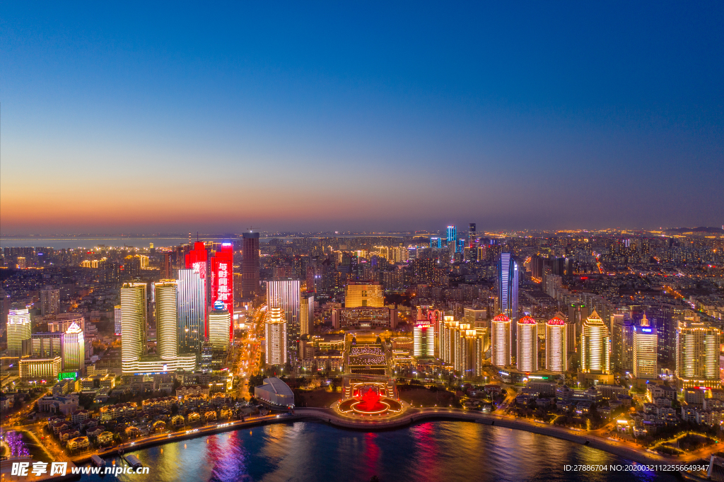 青岛五四广场夜景