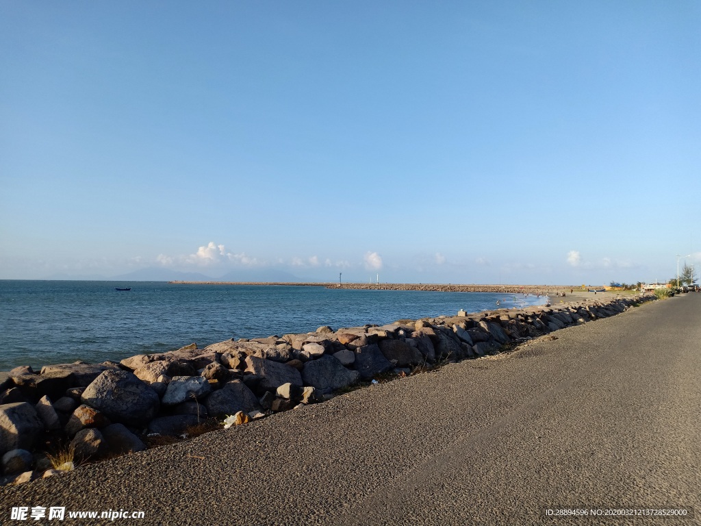 路 蓝色 海岸 景观 旅行 自