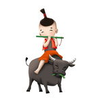 牧童放牛