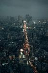 灯火城市街道夜晚