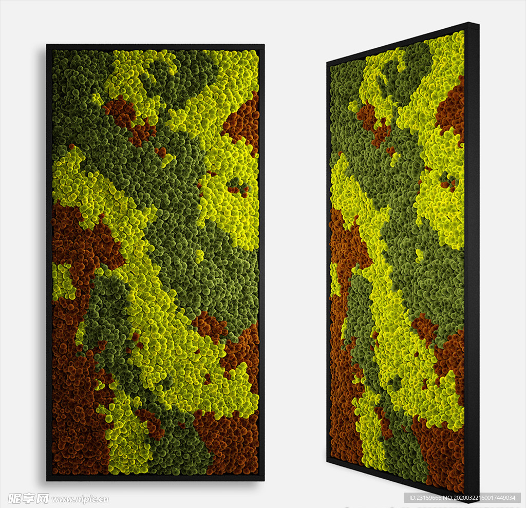 现代绿色苔藓墙