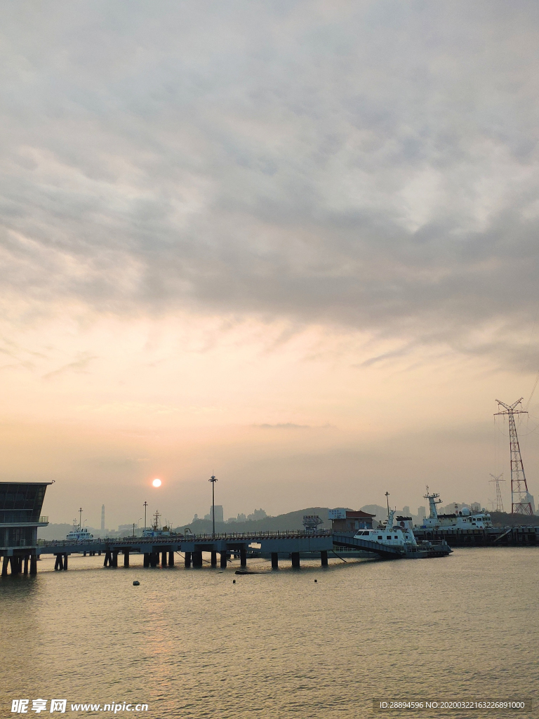 海 日落 天空