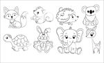 动物线描图