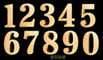 金色立体数字
