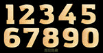 金色立体数字