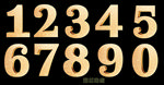 金色立体数字