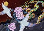 烫金中国风牡丹花鸟