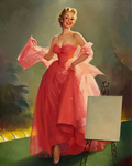 古典绘画油画美女