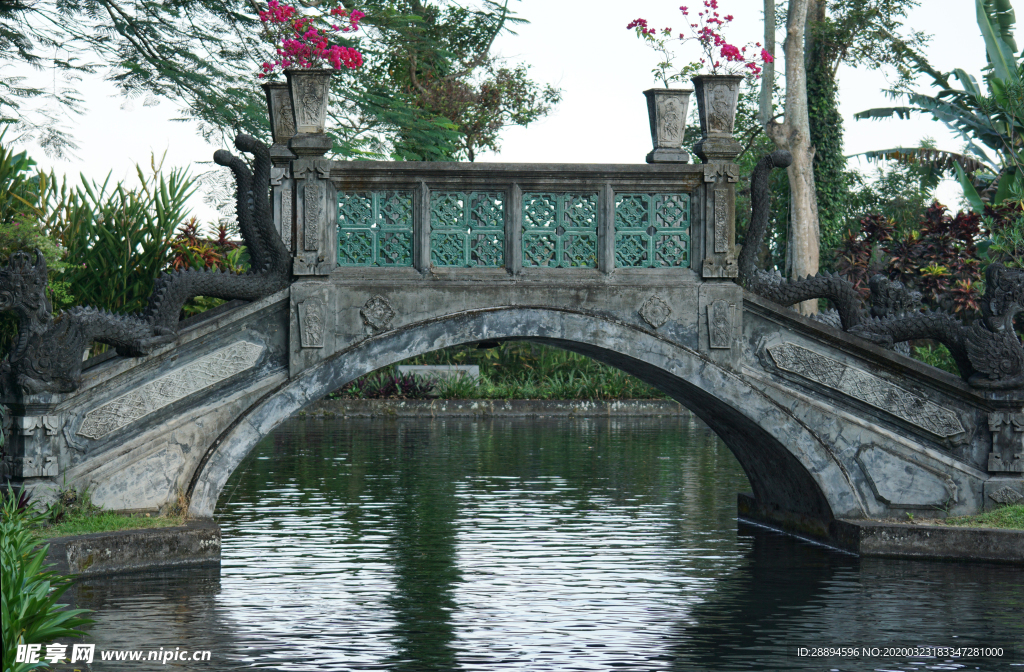 桥 巴厘岛 寺 水 亚洲 传统