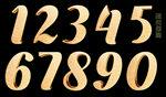 金色立体数字