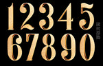 金色立体数字