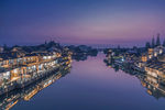 上海青浦朱家角古镇夜景风光