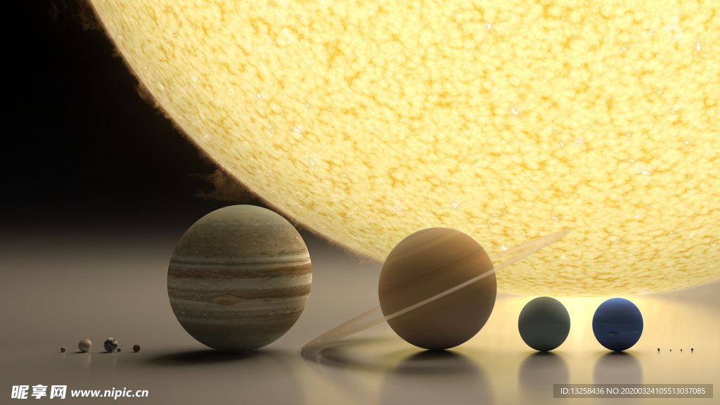 彩色立体星球宇宙背景