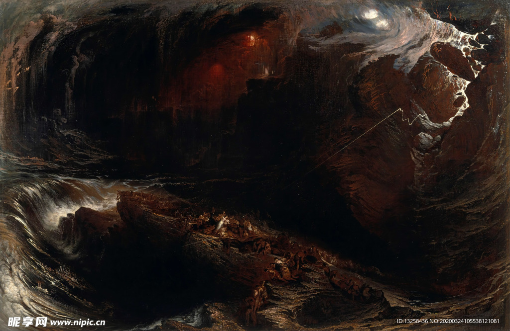 彩色艺术油画风景插画