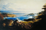 彩色艺术油画风景插画