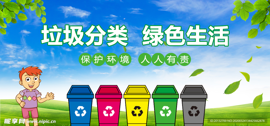 保护环境垃圾分类海报
