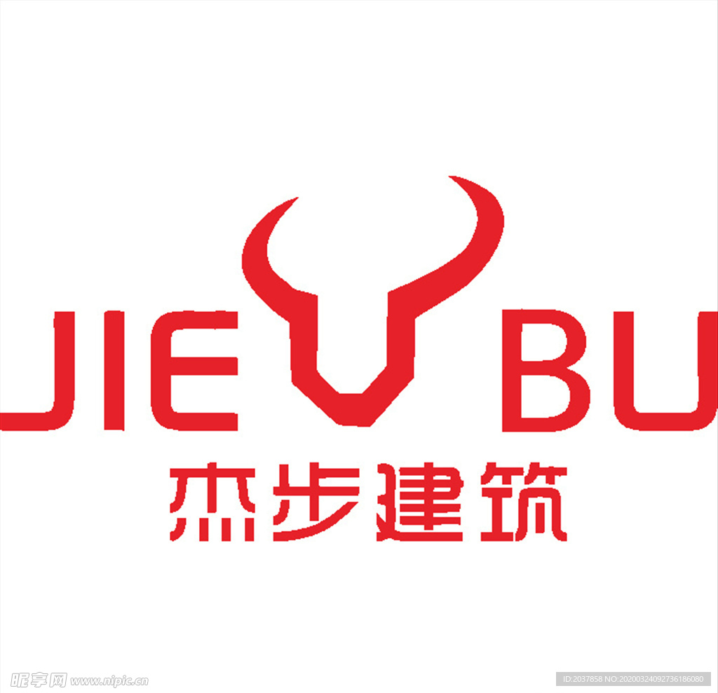 杰步建设  建筑 LOGO 标