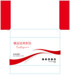 红色包装展开图