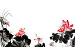 水墨荷花