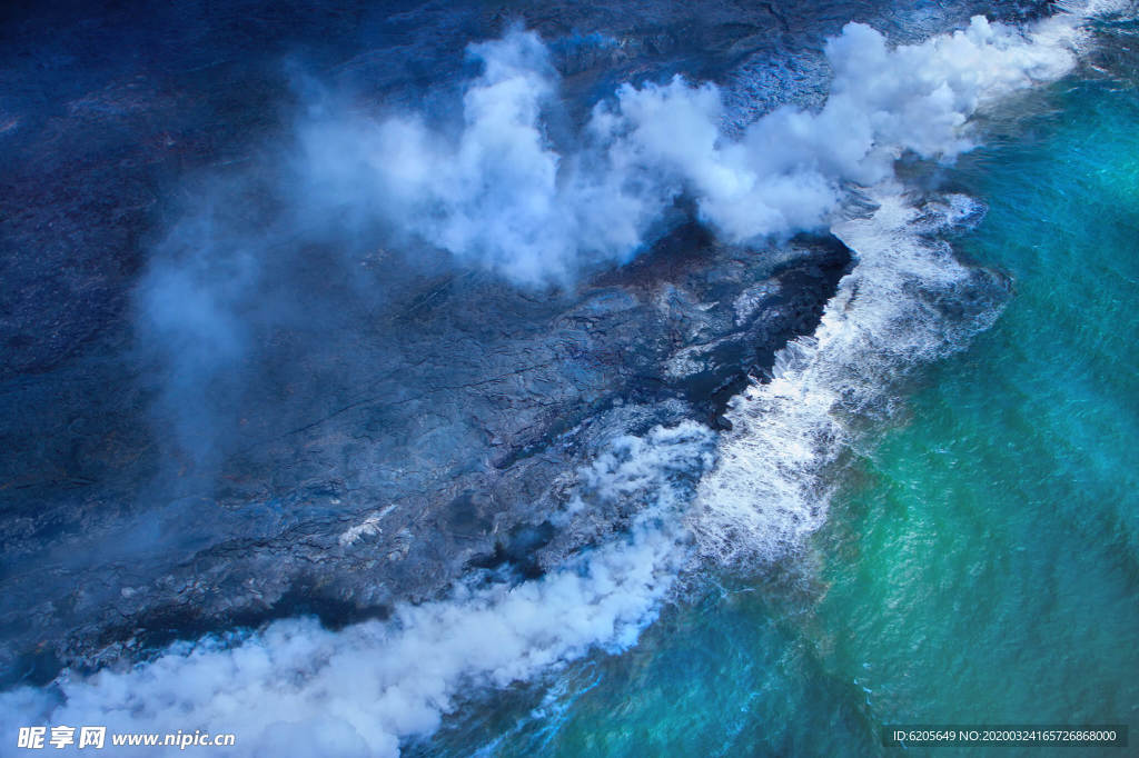 海洋海底火山风景