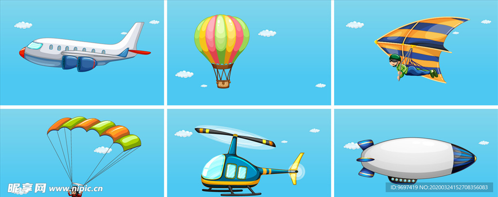 飞机热气球滑翔机