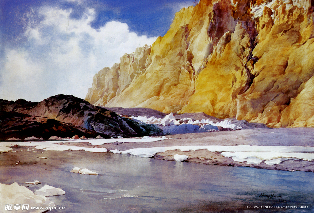 大海油画