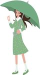 打伞的女孩清新图