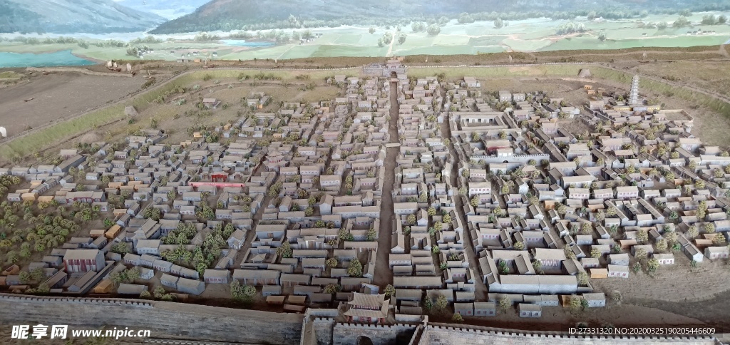 寿县古城平面规划模型